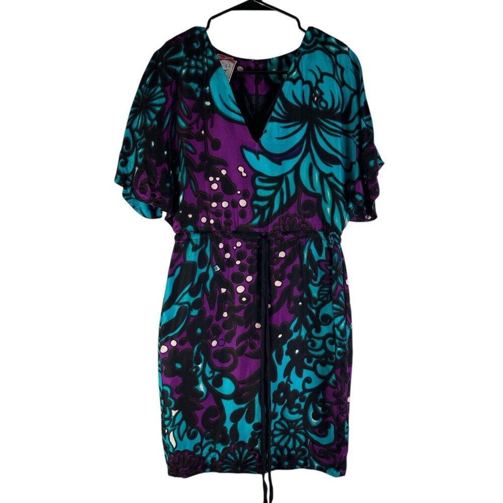Yoanna Baraschi floral silk dress size 2